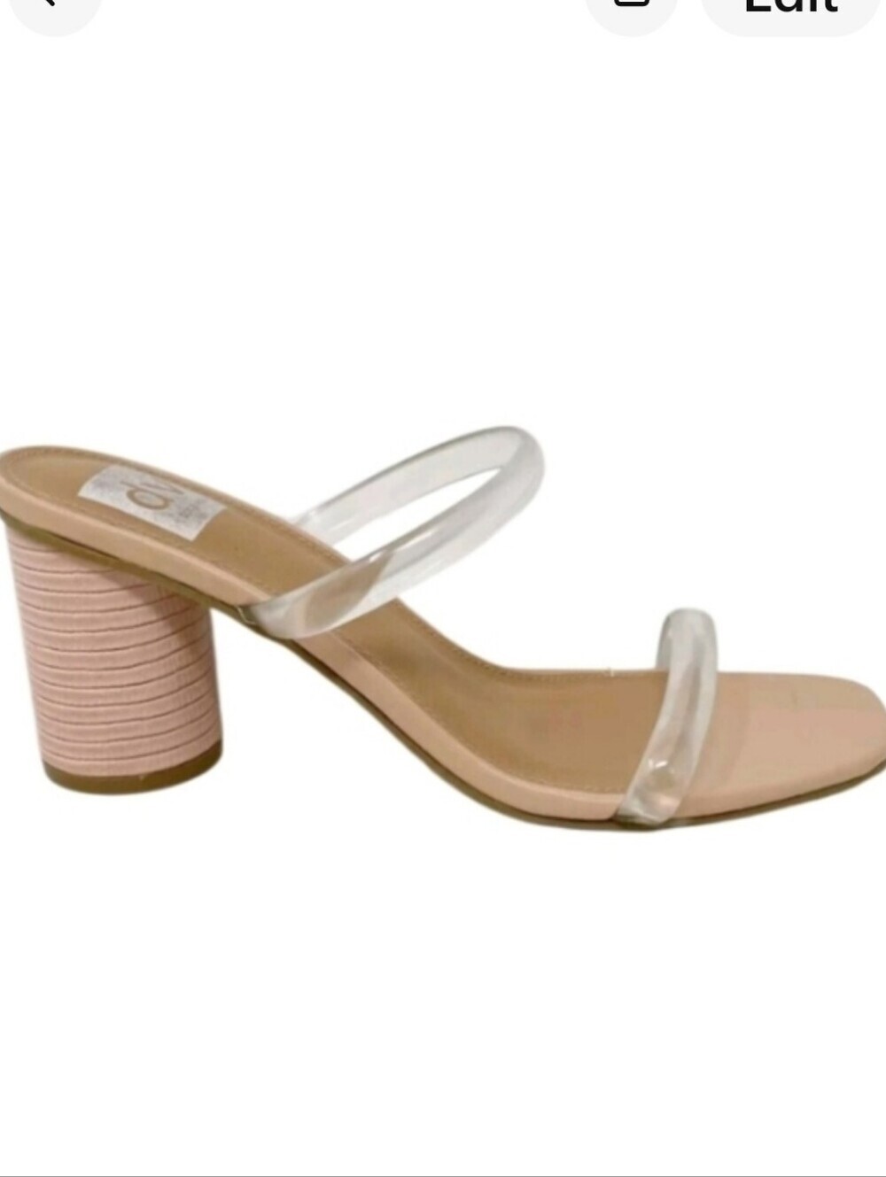 NEW! DV BY DOLCE VITA Clear Round Heel Slip On Sandals 10.